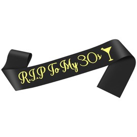 40th Birthday Sash 40th Birthday Decorations Birthdays Gifts for Women Men Turning 40 Year Old Gifts for Her Him Idea Party Decor Supplies Favors for Mom Dad Family Black Satin Sash