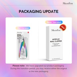 MelodySusie Acrylic Nail Clippers with 15pcs Magnet Sizers, Professional Nail Clippers Cutters for Long Acrylic Gel Nails Tips, Adjustable Stainless Nail Trimmer, Manicure Tool for Salon Home, Rainbow