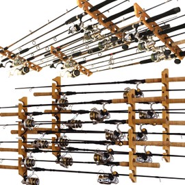 BOGO Rush Creek Creations 2-Pack 8 Rod Fishing Rod Holder for Wall or Ceiling