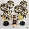 KatchOn, Big Black and Gold Marble Balloons - 22 Inch,