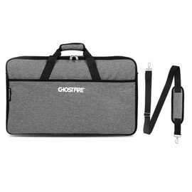 Ghost Fire Guitar Pedal Board Bag Effect Pedalboard Bag Accessory Storage Bag Carry Case 23.6x13.4x4.7in