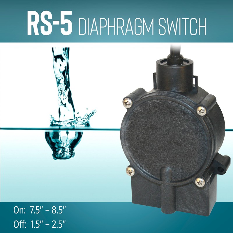 Little Giant RS-5 115-Volt Piggyback Diaphragm Pump-down Switch for Sump