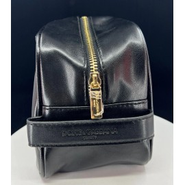 Dolce&Gabbana DOLCE & GABBANA Beauty Black makeup pouch cosmetic bag/ kit toiletry case*Check