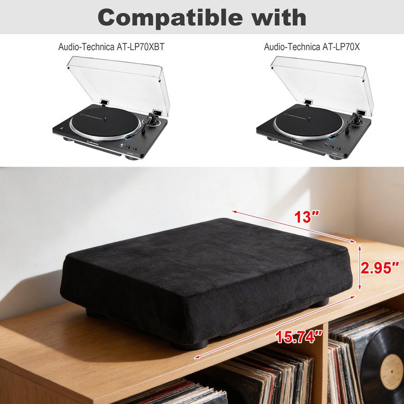 TXEsign Dust Cover Compatible with Audio Technica AT-LP70X and AT-LP70XBT