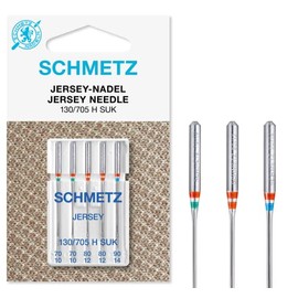 Schmetz Ball Point Jersey Machine Needles Assorted 70-90 5 Piece Card