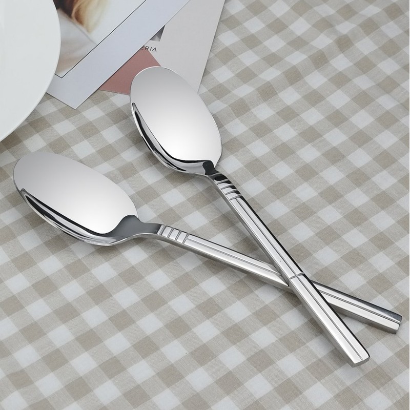 Saedy Stainless Steel Dinner Spoon/Table Spoon Sets, 7.8 Inches, 12-Piece