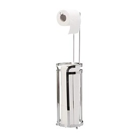 Bath Bliss Freestanding Mod Toilet Paper Dispenser, Toilet Paper Holder/Stand, Holds 4 Rolls, Rust Resistant, Chrome