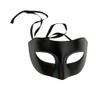 MasqStudio Black Masquerade Ball Mask Pair Ostrich Feather Cosplay Costume