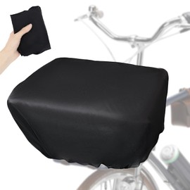 35L Waterproof Rain Cover for Bicycle Basket, Elastic Design Rain Shield for Bike Bags and Luggage Racks, Durable Black Bike Basket Protector with Seamless Construction for All Weather Conditions