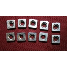 Flywheel Supply 1/4 20 Square Nut Zinc Platted Steel Gas Engine Muffler Motor Hardware Qty 10