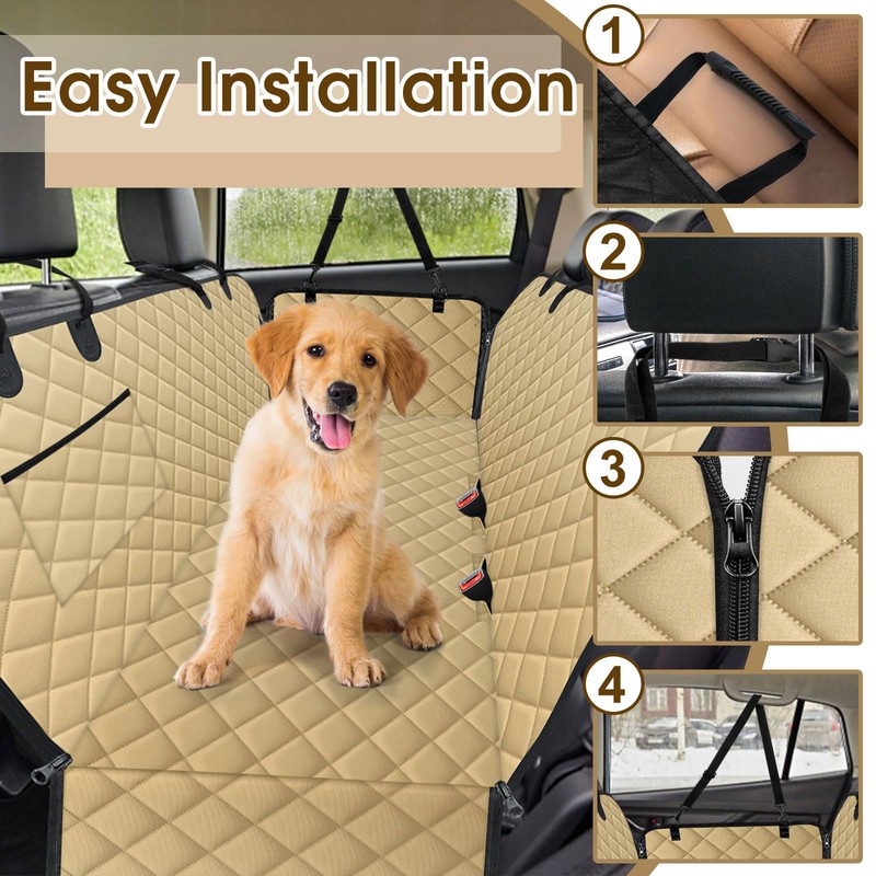 NECKORY Dog Car Seat Cover, Durable Waterproof Scratch Proof Nonslip
