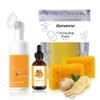 Kit Cuidado Facial Cúrcuma Piezas Limpiador Cepillo Discos Exfoliantes Jabón