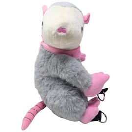 Steady Hands Possum Plush Bag Opossum Zippered Pouch Interchangeable Straps - Style: Back Zipper