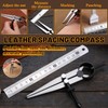 CBHGFEA Leather Working Tools Kit Includes Cutting Knife, Edge Burnisher,