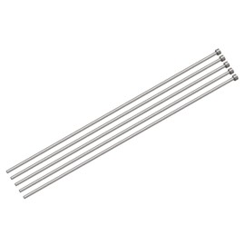 sourcing map Straight Ejector Pins, 4mm (5/32") Dia. 65Mn Steel Round Tip Punch 300mm (12") Long for Mechanical Maintenance 5Pcs