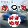 MEAJOO 4PCS Dice Shape Tire Valve Stem Caps, Universal Copper