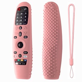 Hi Color Silicone Cover for LG AN-MR600/AN-MR650 / AN-MR18BA / AN-MR19BA/AN-MR20GA TV Remote Control Protective Sleeve for LG Magic TV Remote Cover Case(Pink)