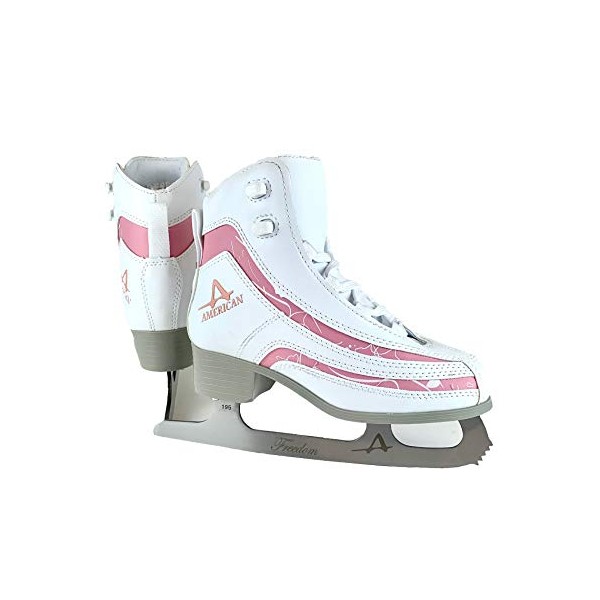American Athletic Shoe Girl's Soft Boot Ice Skates, White, 12 (51612)