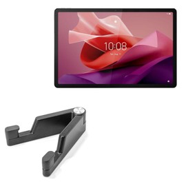 BoxWave Stand and Mount Compatible with Lenovo Tab P12 - Desktop Aluminum SoloStand, Adjustable Hands-Free Portable with Rubber Feet - Jet Black