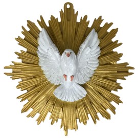 Cannan Espiritu Santo 12" Paloma Blanca para Pared Religious Figure Wall Mount White Dove Holy Spirit The Unveiled Epiphany of God