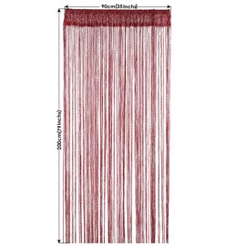 Trimming Shop Glitter String Curtains Fly Screen Room Divider Fringe Panel Spaghetti Tassel Curtain For Doorway, Windows, Doors, Home Décor, Event Decoration, 200cm x 90cm, Black