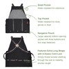 Extra Gardening Apron Waterproof Cross Back Apron Women, 600D Polyester