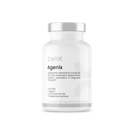 CellX | Agenix | Fórmula Anti-Edad con Resveratrol (200mg), Nicotinamida Ribósido (NR) NAD+ (200mg), Fisetina (30mg), Quercetina (150mg), Glucorafanina TrueBroc, Magnesio, Selenio y BioPerine® | 60 Cápsulas Veganas
