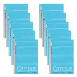 Kokuyo No-211BTNX10 Campus Notebook, Dotted Ruled, B6, B Ruled, 40 Sheets, Set of 10