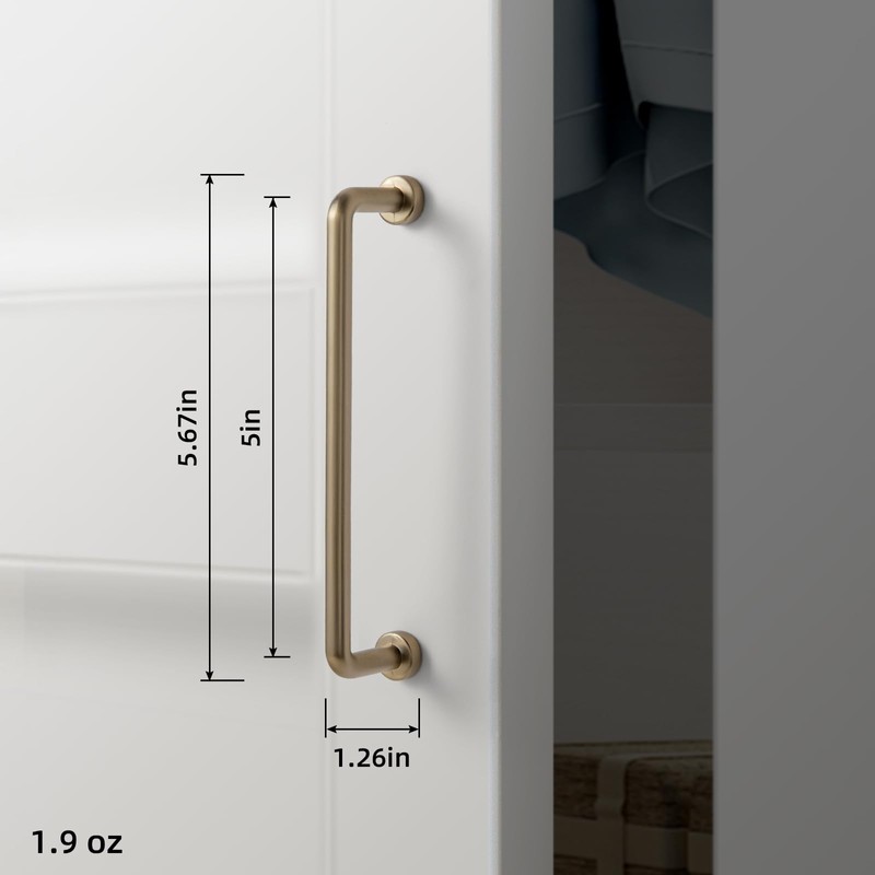 Goo-Ki 6 Pack 5" Center to Center Champagne Bronze Modern