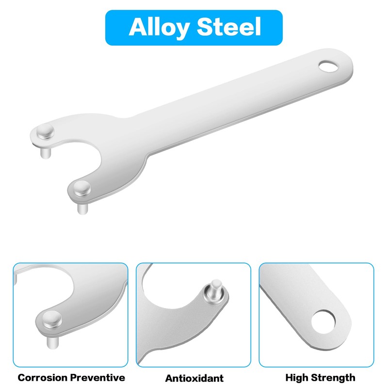 2 Pcs Angle Grinder Wrench Replacement for 5/8"-11 Threaded Angle