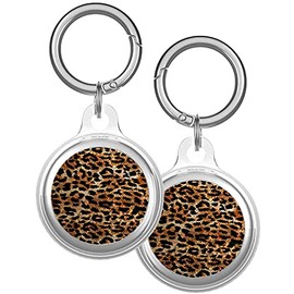 XtremePads Case, Compatible with Apple Airtags Finder - Protective Soft TPU Keychain Cover, for Pets, Bags, Keys ( Leopard Animal Print )