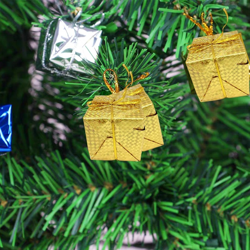 GZGXKJ 96pcs Decorations 2.5cm Mini Boxes Christmas Tree Hanging Decorations