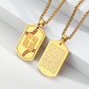 Fervia Baseball Bible Verse Cross Necklace for Men Stainless Steel