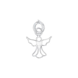 Amor Charm 925 Sterling Silver, Women's Charms, with Synthetic Cubic Zirconia, Silver, Gold, Motif, Comes in Jewellery Gift Box, Sterling Silver