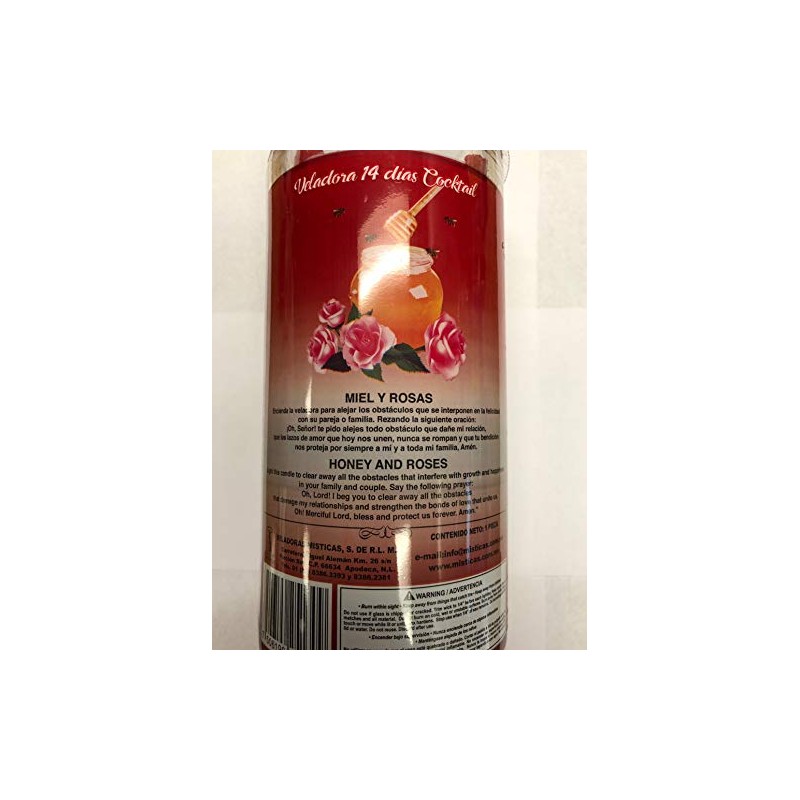 Honey and Roses 14 Day Prepared Scented Candle in Glass