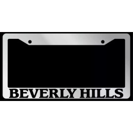 BLVD Chrome License Plate Frame "Beverly Hills" Auto Accessory 1126