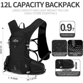 IX INOXTO Hydration Pack Backpack, Lightweight Water Vest 2L Leakproof Hydration Bladder