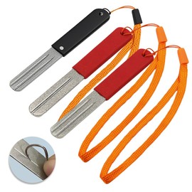 SJDOFU V-Groove Dart Sharpener, 3 PCS Hook Sharpener, Rapid Sharpening Tool With Handle Diamond Fish Hook for Sharpening Fish Hook Darts