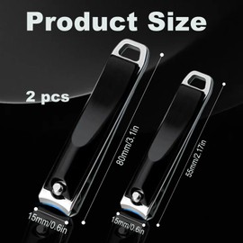 tiyiyok Professionelles Nagelknipser-Set, 2 Stück, Nagelknipser für Erwachsene und Babys, Edelstahl mit Nagelfeile, professioneller Fußnagelknipser für Hände, Pediküre, hygienisches und langlebiges