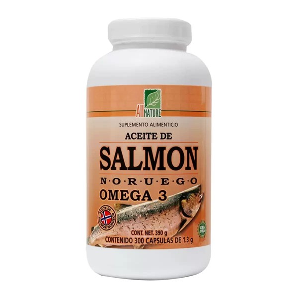 All Nature - All Nature Aceite de salmon Noruego Omega 3 All Nature -300 capsulas