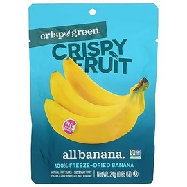 Crispy Green Crispy Fruit 100% Freeze-Dried Banana, No Added Sugar, Vegan Friendly, Kosher, Gluten Free & Non-GMO, 0.85 Ounce (Pack of 12)