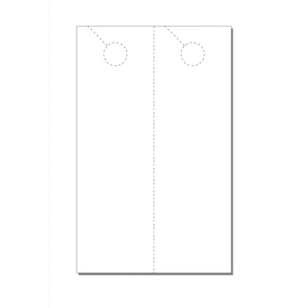 Zapco X-Long Door Hangers (5"x 16") 2-UP, Perfed on 10"