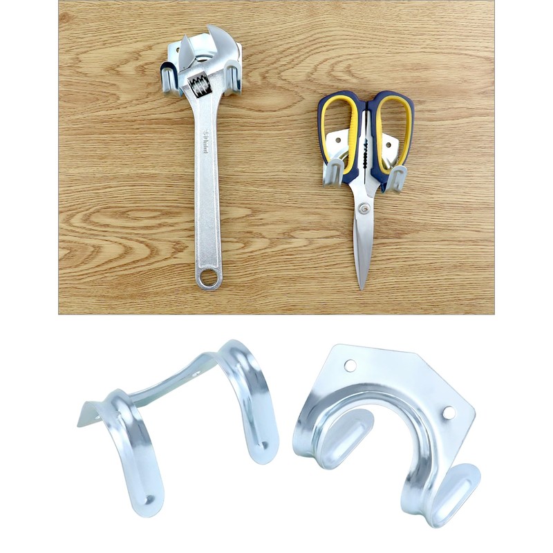 QWORK Pack of 20 Garden Tool Holders, Garage Hooks, Double