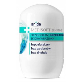 ANIDA MEDISOFT SENSITIVE Roll-on 50 ml / 1.7 oz, Mineral deodorant, gentle for sensitive and allergic skin, does not irritate the skin, provides freshness and comfort for 24 hours.
