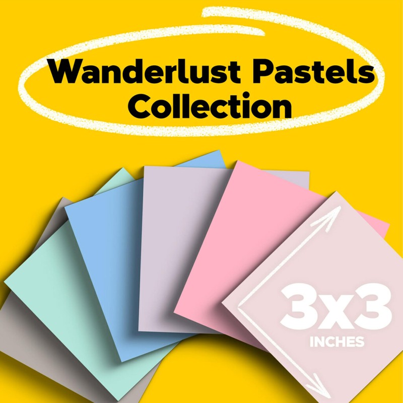 Post-it 100% Recycled Paper Super Sticky Notes, 3 in. x
