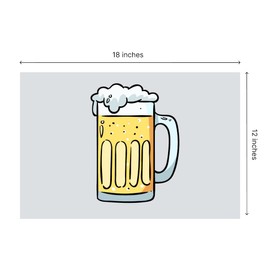 12x18 inches Beer Garden Flag - Funny Tapestry Cool Wall Flags for Decor College Dorm Room Guys or for Student Bedroom and Man Cave - Polyester Beer Banners for Yard