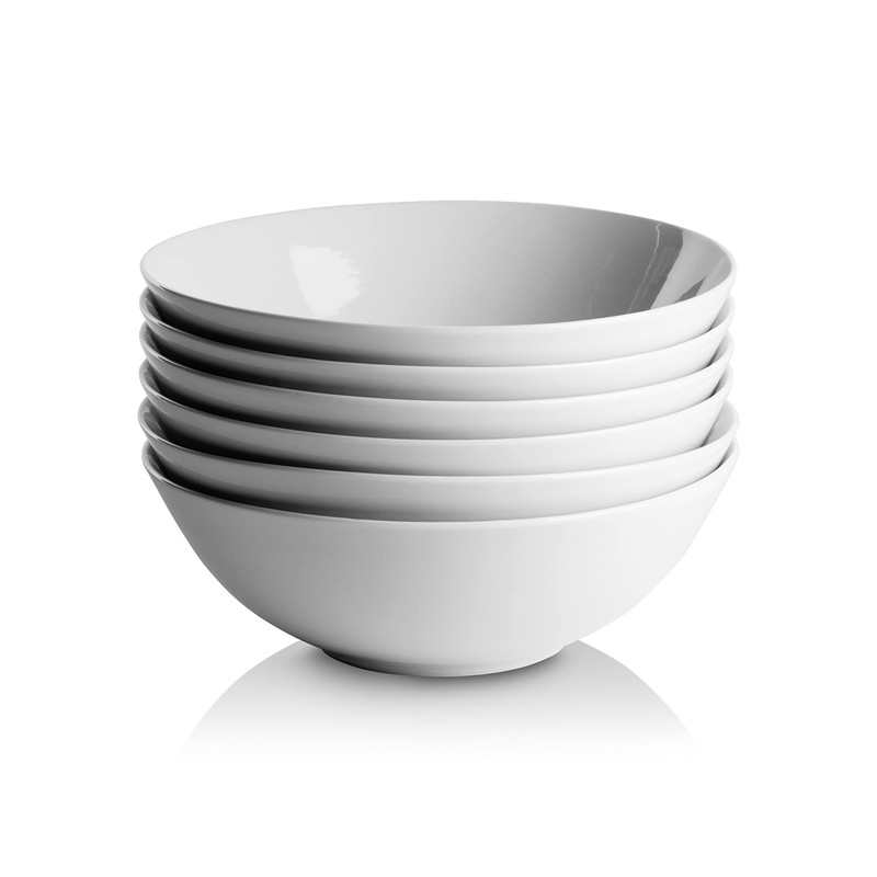 10 Strawberry Street Simply White 7" Coupe Cereal Bowl, Set