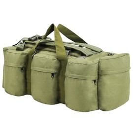 CHARMMA 3-in-1 Army-Style Duffel Bag 31.7 gal Olive Green