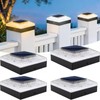 ROMANJOY 4x4 Post Solar Lights, 3 Colors Fence Light Solar