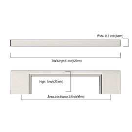 KNOKLOCK 10 Pack 3.75 Inch(96mm) Kitchen Cabinet Handles Brushed Satin Nickel Cabinet Pulls Kitchen Cabinet Hardware Drawer Pulls for Cupboard Wardrobe